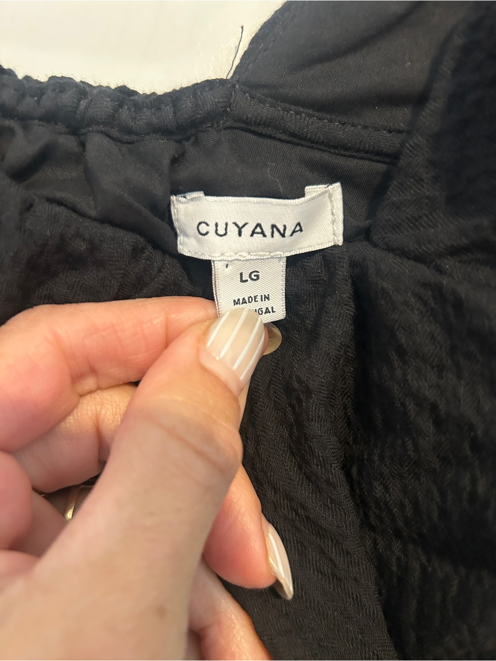 Cuyana Maxi Flounce Dress - Black; size large - Picture 7 of 10